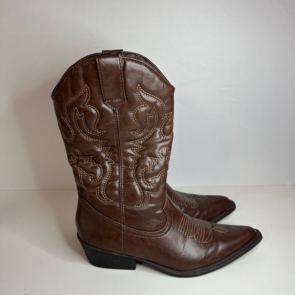 Madden Girl Brown Western Cowboy Boots